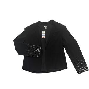 Barr III Black Blazer with Embellished sleeves Size XL